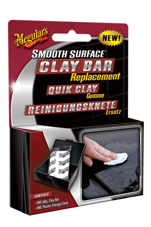  Meguiar's G1116EU Quik Clay Bar Starter Kit with 80g of clay  and 473ml Detailer to safely remove surface bonded contaminants such as  tar, tree sap, overspray and industrial fallout : Everything